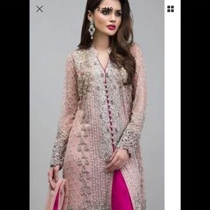 Pakistani and Indian Net embroidered outfit
